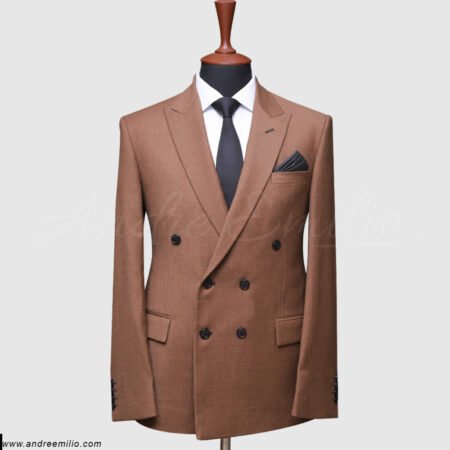Brown Double Breasted Suit
