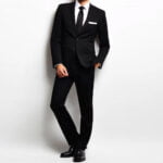 black 2 piece suit for men