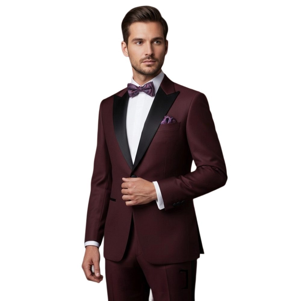 Maroon Wedding Tuxedo For Men
