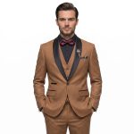 Andre Emilio Brown Tuxedo Wedding Suit