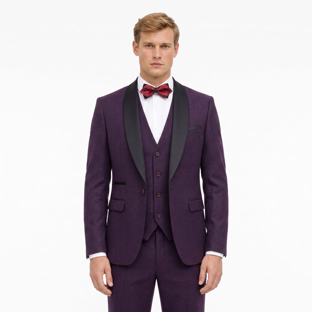 Andre Emilio Purple Tuxedo Wedding