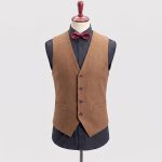 Andre Emilio Brown Tuxedo Wedding Suit