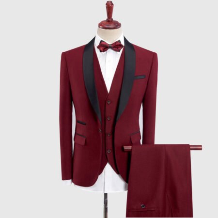 Cherry Red Tuxedo Suit