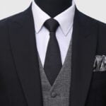 3 Piece Black And Gray Suit