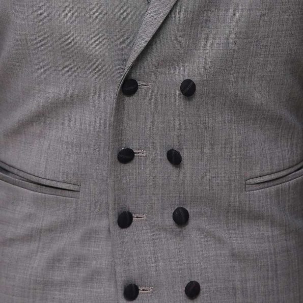 3 Piece Checked Black And Gray Suit Vest