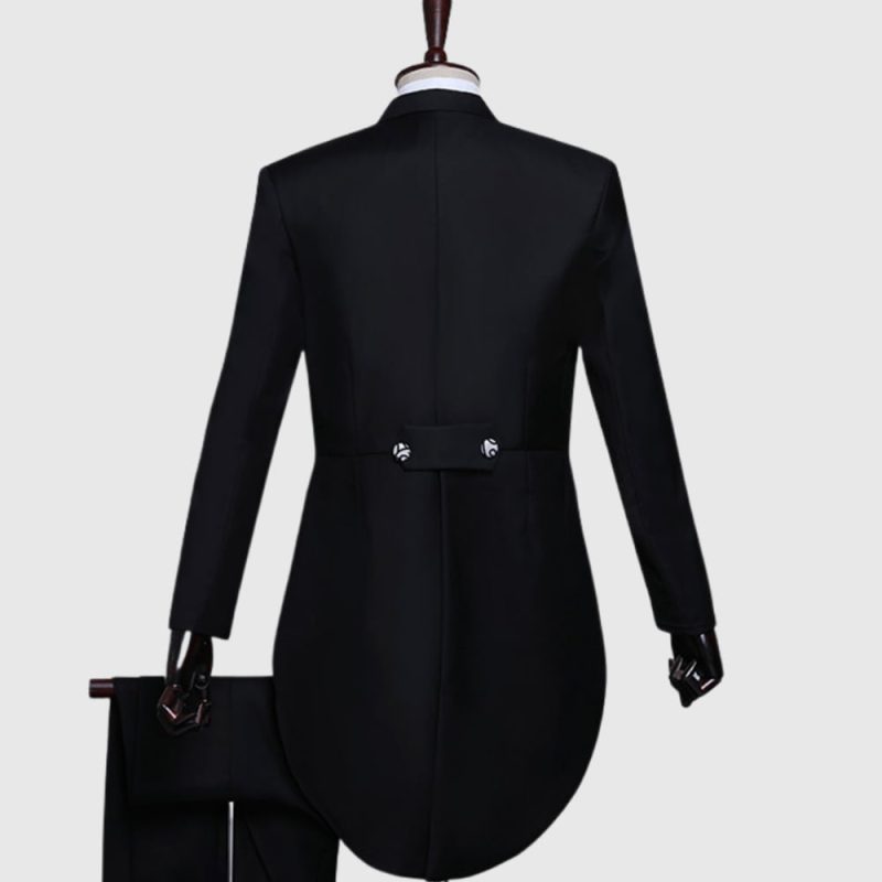 Black British Morning Tuxedo Suit Back