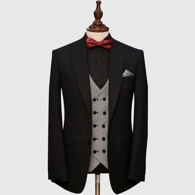 Black And Gray 3 Piece Suit