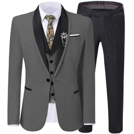 Classic Grey Tuxedo Wedding Suit