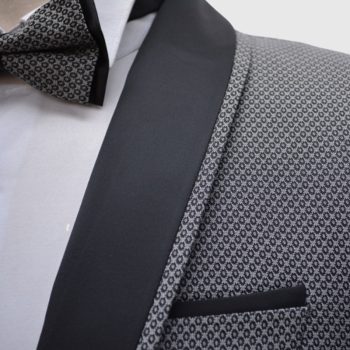 Dotted Gray Tuxedo Wedding Suit