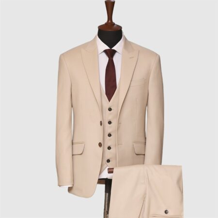 Premium Fine Cream 3 Piece Suit