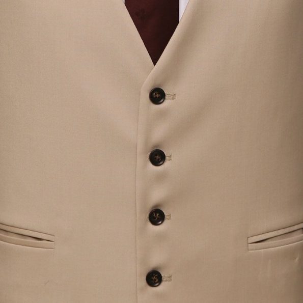 Premium Fine Cream 3 Piece Suit Vest Buttons