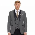 Andre Emilio Classic Grey Tuxedo Wedding Suit