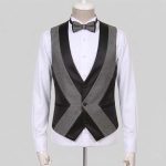Andre Emilio Dotted Gray Tuxedo Suit