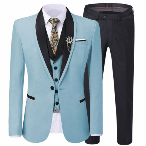 Buy Sky Blue 3 Piece Suit, Save Upto 30% | Andre Emilio