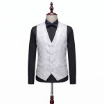 Andre Emilio Texture White Tuxedo Suit