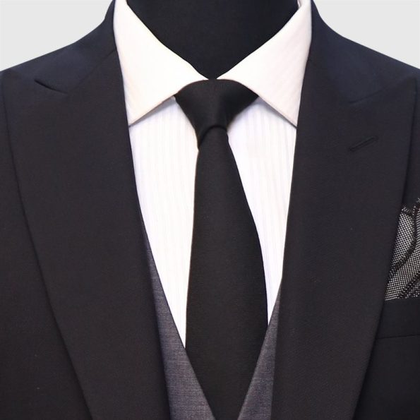 Black Suit And Waistcoat Detail