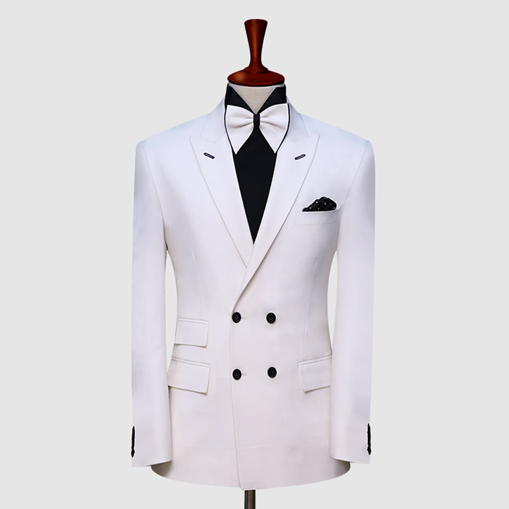 Double Breast White Suit - Free Shipping | Andre Emilio