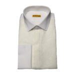 White Textured Shirt For Men