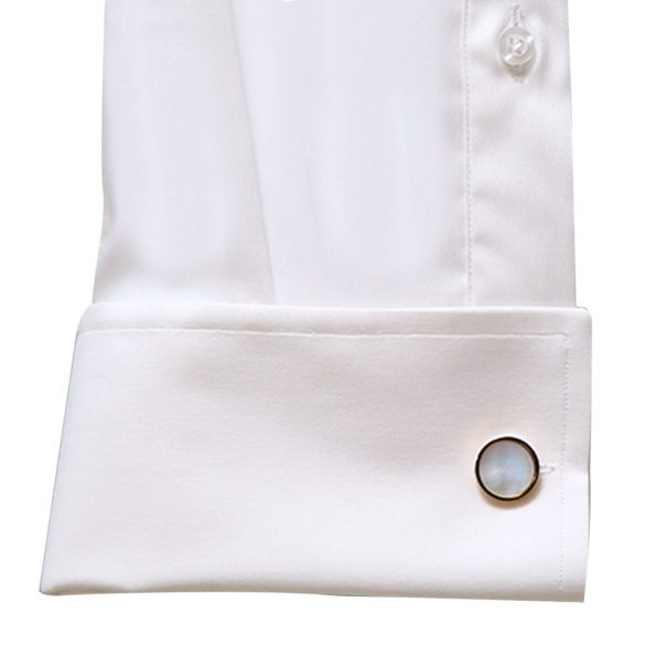 White Textured Shirt For Men Sleevees