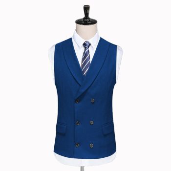 Men Azure Blue Waistcoat