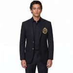 Andre Emilio Black Monogrammed Blazer
