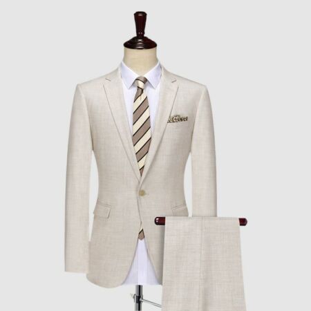 Stone White 3 Piece Suit