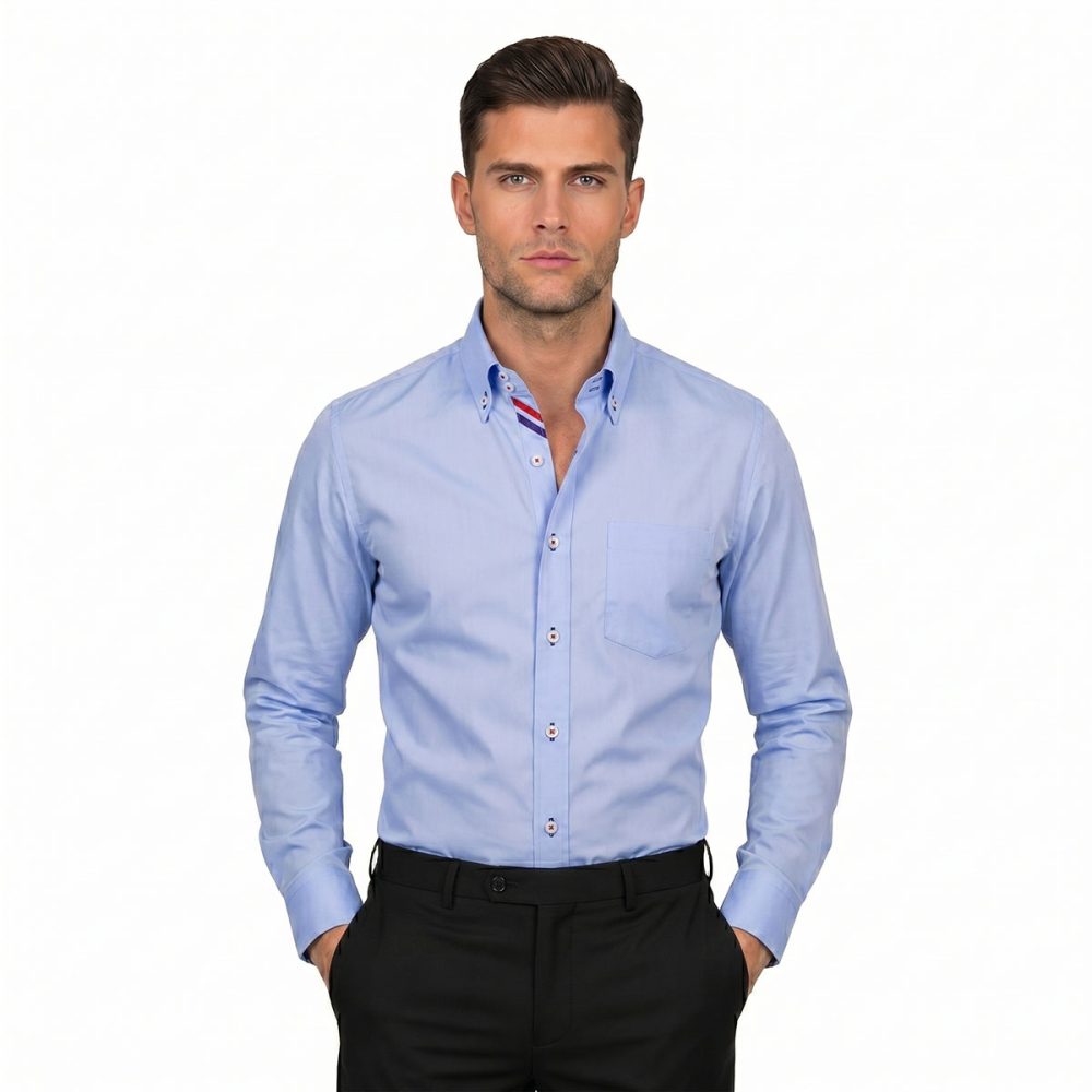 Andre Emilio Light Blue Shirt For Men