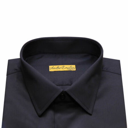 Solid Black Shirt Collar