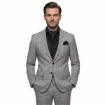 Andre Emilio Grey Checked Blazer