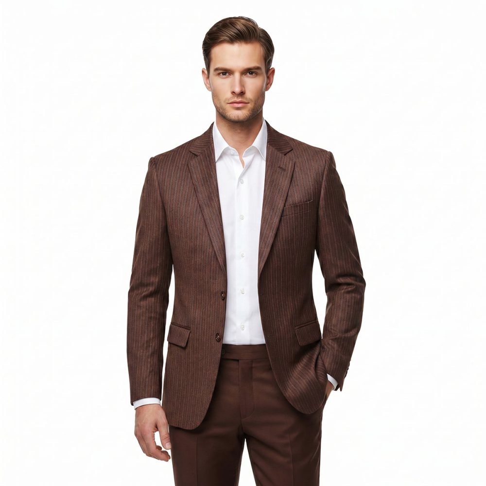 Brown Striped Blazer