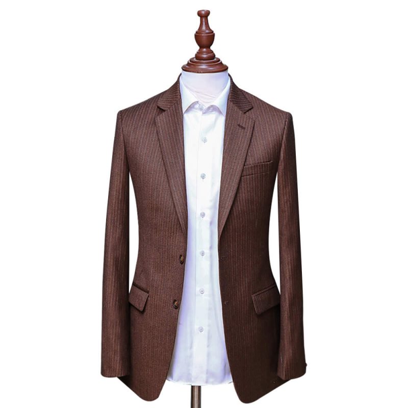 Brown Striped Blazer
