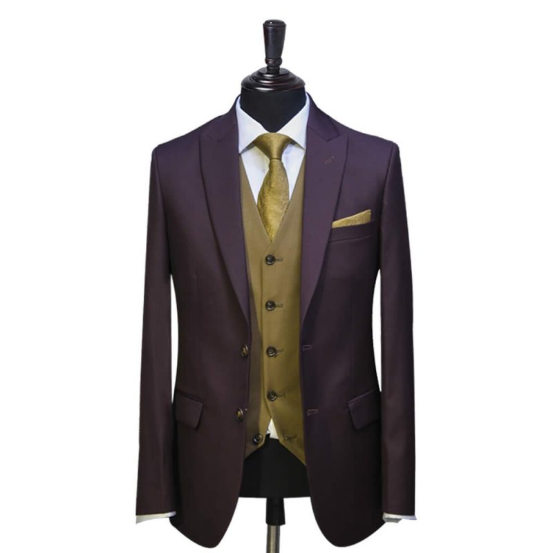 Mens Plum Suit