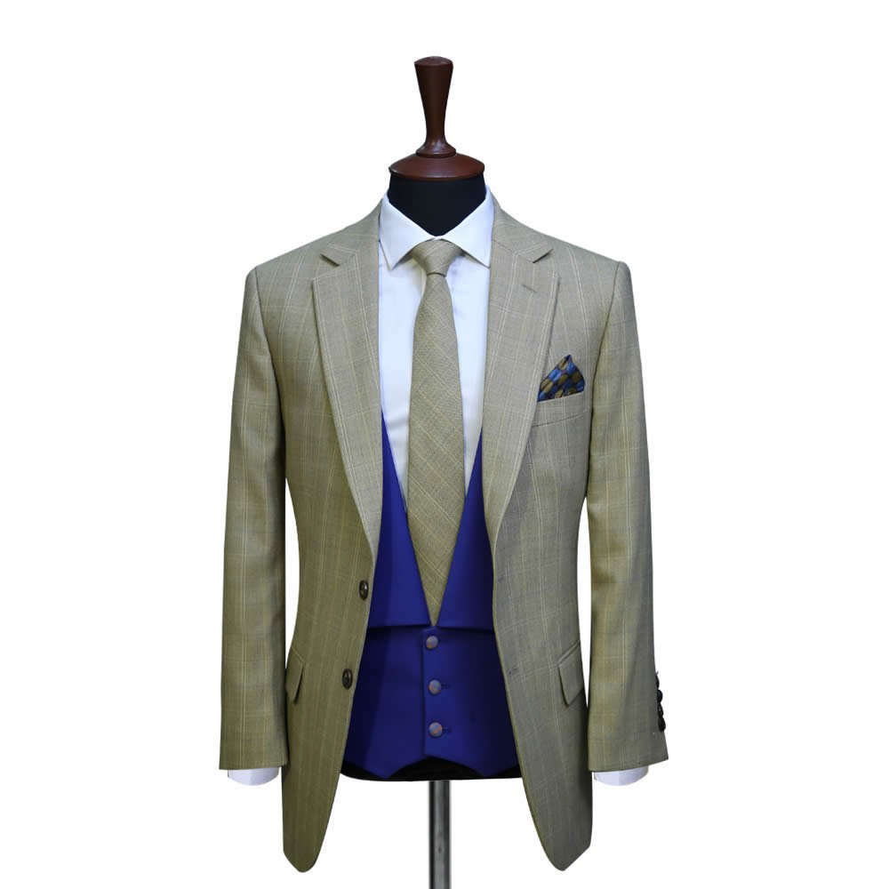 Get 20% Discount on Windowpane Check Suit | Free Shipping
