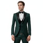 Custom Made Forest Green Tuxedo Suit For Men