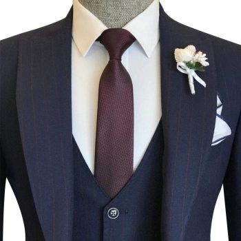 Custom Made Blue Suit front