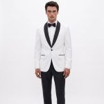 White Dinner Jacket with Black Lapel 1 Andre Emilio Custom White Dinner Jacket For Men