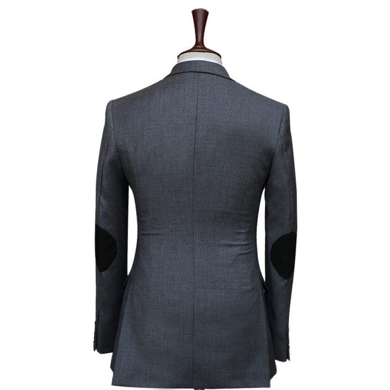 Mens Grey Blazer Back
