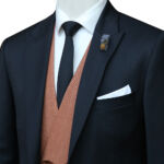 Dark Gray & Peach Suit for men