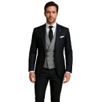 Black Suit With Grey Vest