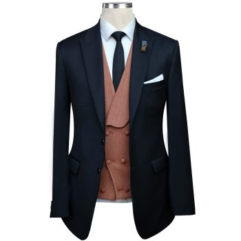 Dark Gray & Peach Suit for men
