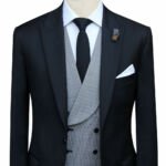 Black Suit With Grey Vest