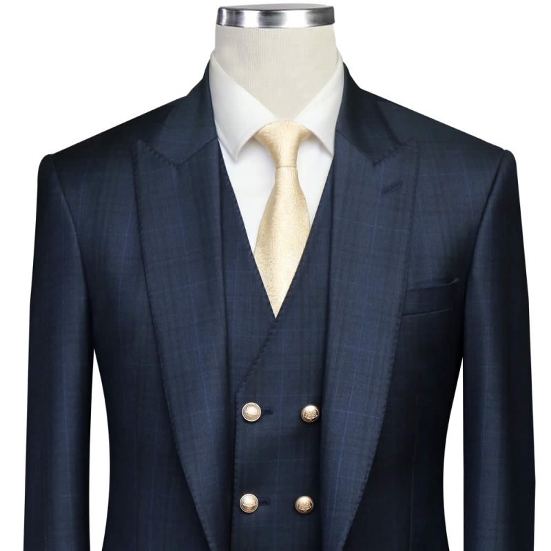 Dark Blue Prom Suit Close View