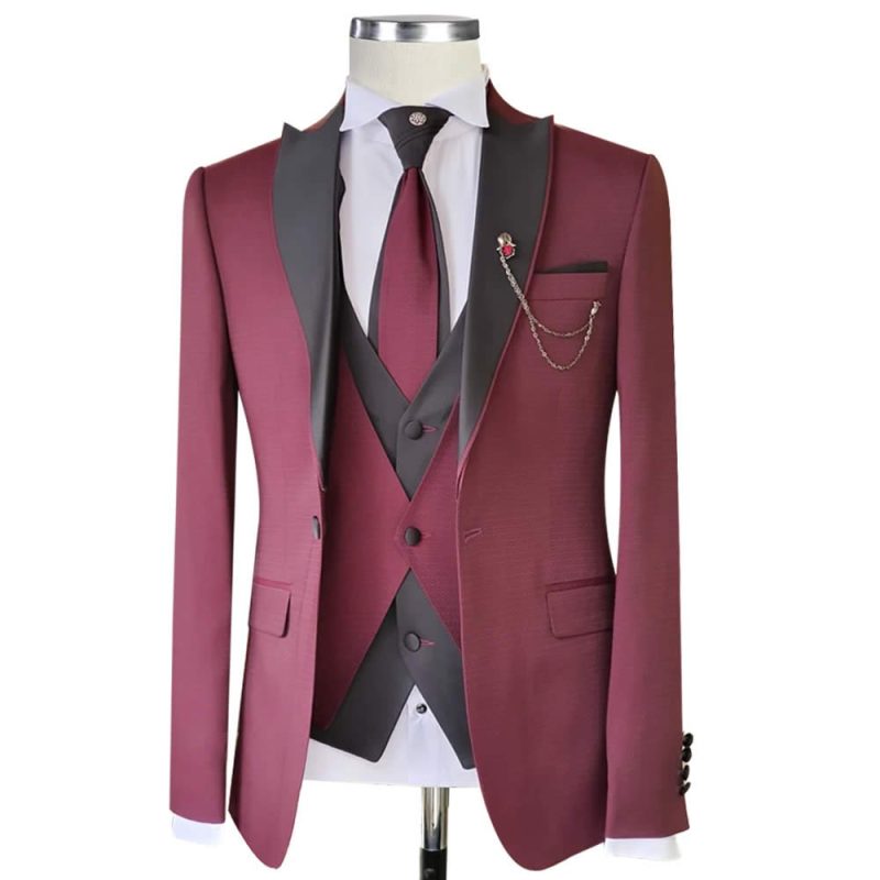 Maroon And Black Tuxedo