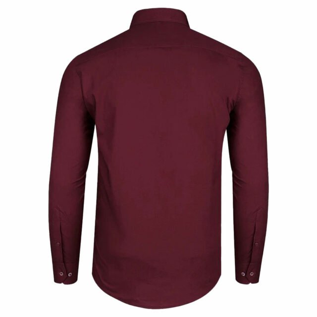ARTURO Slim Fit Long Sleeve Burgundy Dress Shirt main image 0