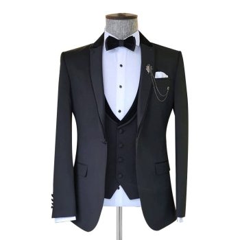 Grey Tuxedo Suit For Men