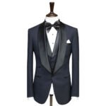 Deep Blue Tuxedo with Silk Lapel