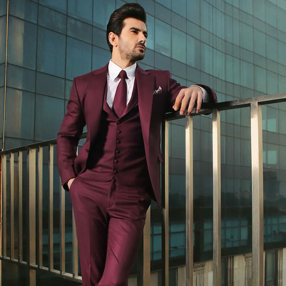 Maroon 3 Piece Suit