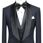 Deep Blue Tuxedo with Silk Lapel