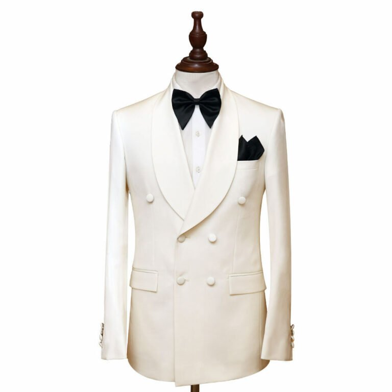 Ivory Dinner Daniel Craig White Tux James Bond Double Vent Suit