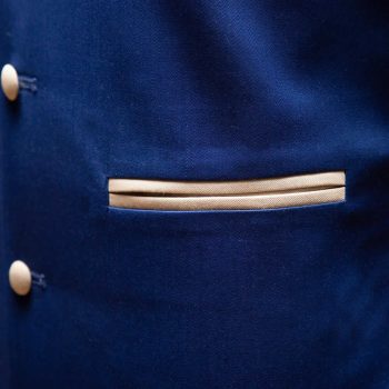 Blue Tuxedo Vest Pocket